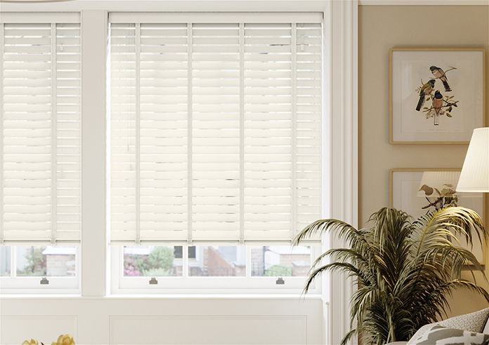 Ecowood Deluxe, Ivory Cream Satin - Motorised Venetian Blind - Image 3